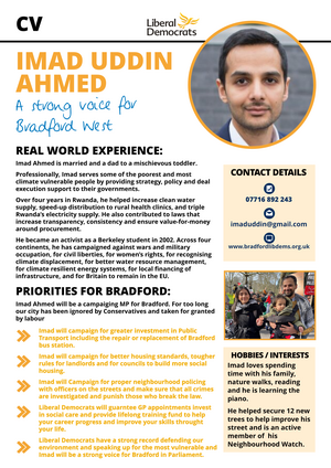 Imad Ahmed CV